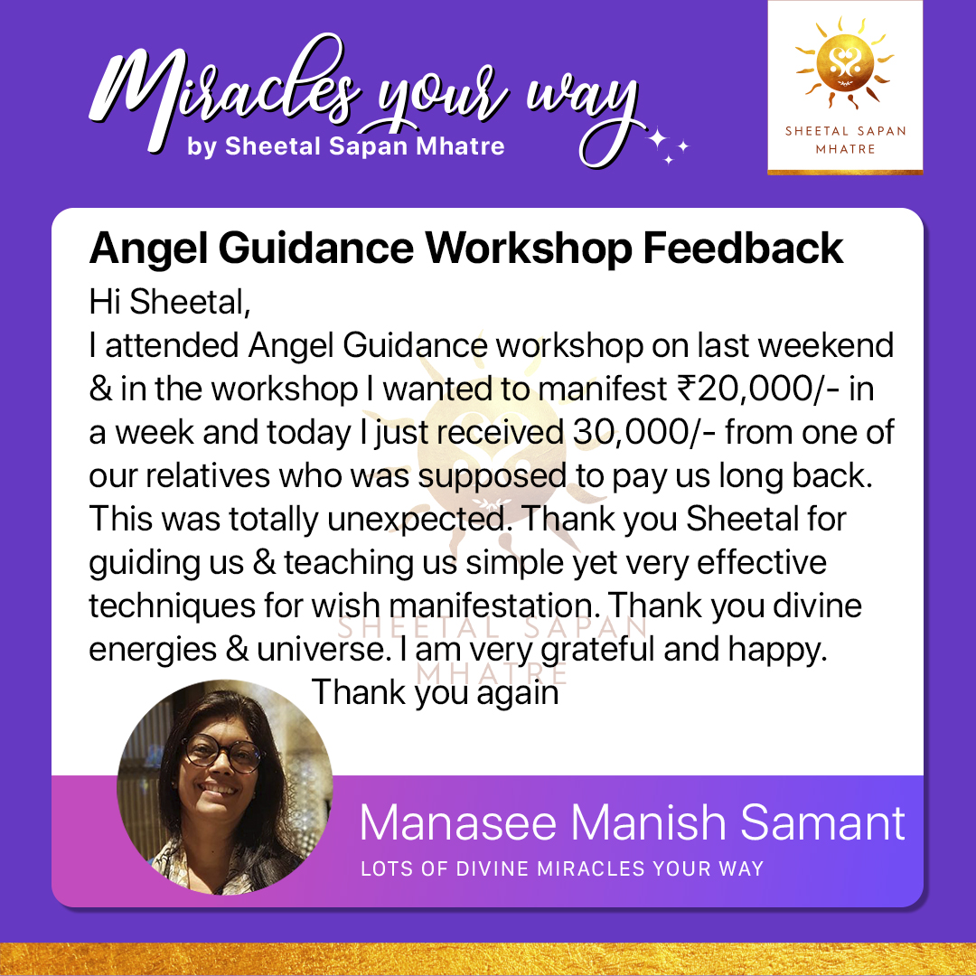 Manasee Manish Samant angel Guidance w